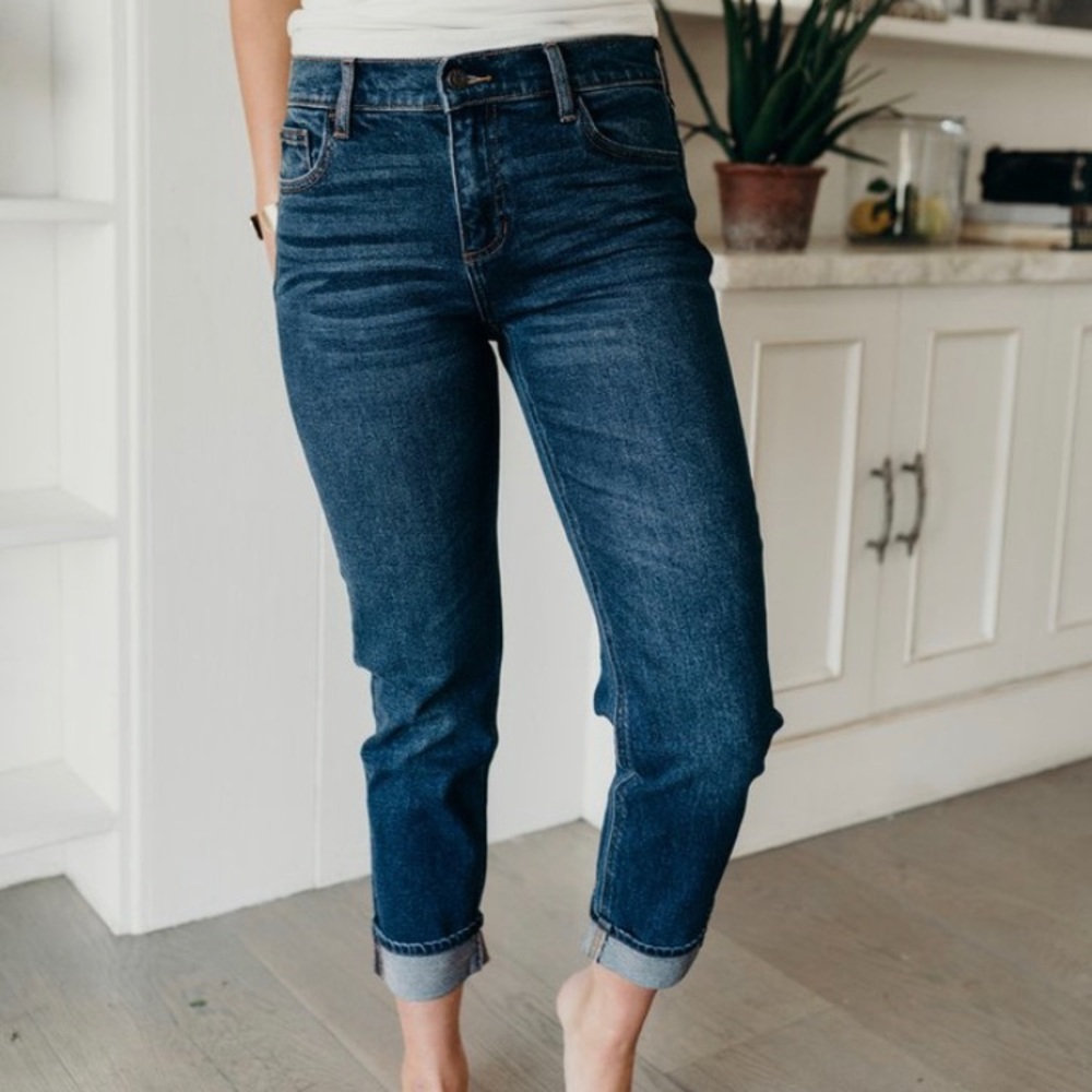 CJLA (NOT JUNIORS) Jayde jeans-boyfriend dark wash